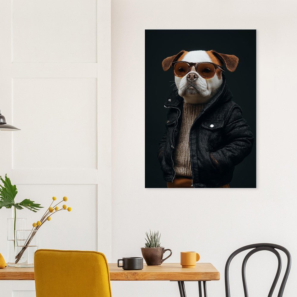 Urban Chic Dog Canvas Art - ROMAG Store