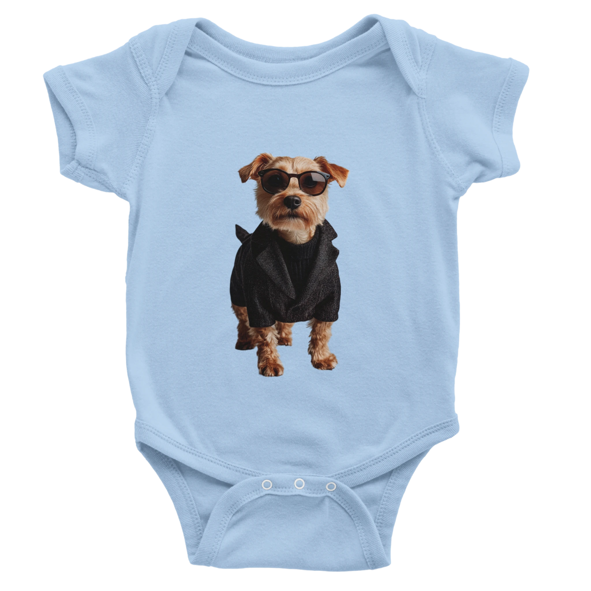 Chic & Stylish Puppy Dog Baby Short Sleeve Bodysuit - ROMAG Store