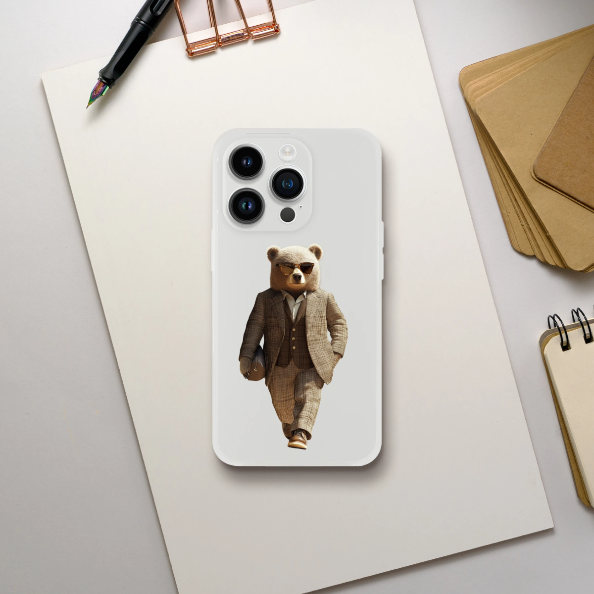 Dapper Bear iPhone Flexi Case - ROMAG Store