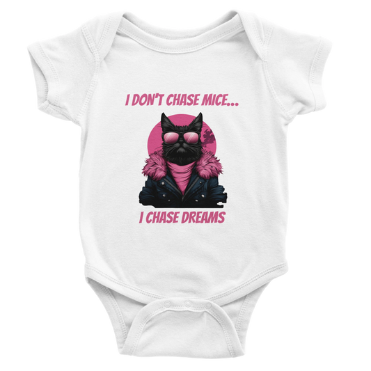 Retro '80s Cool Cat Baby Short Sleeve Bodysuit - ROMAG Store
