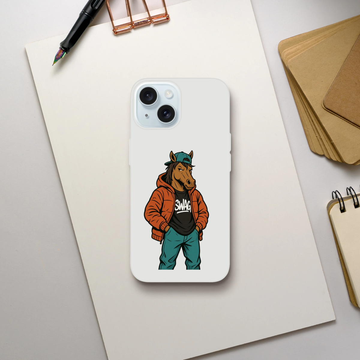 Cool Horse with Swag iPhone Flexi Case - ROMAG Store