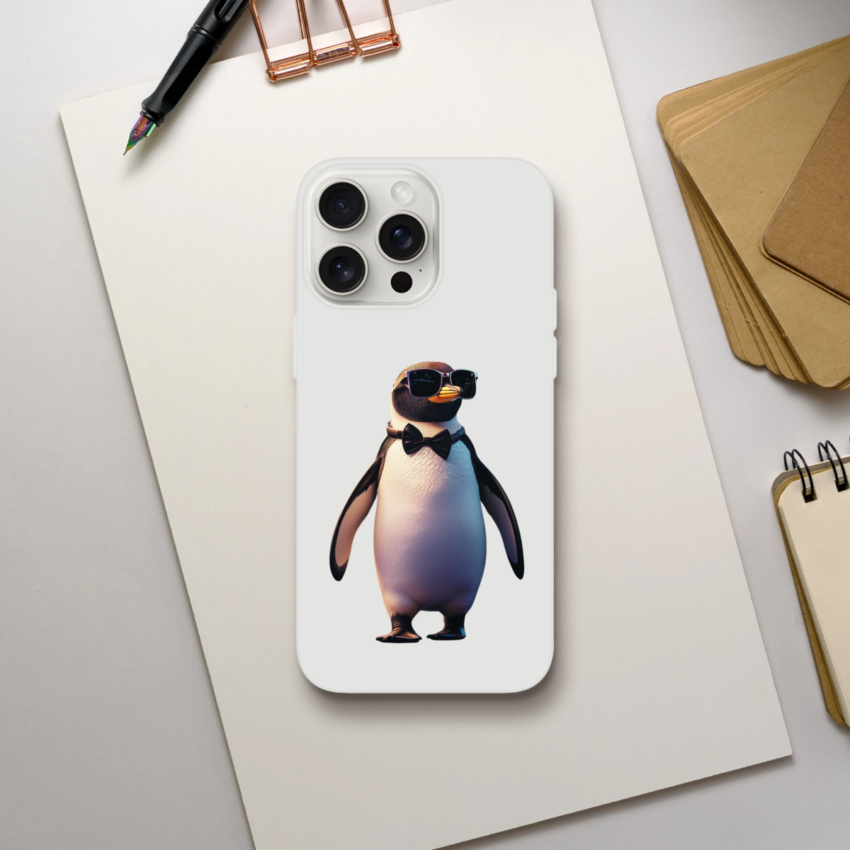 Chic Dapper Penguin iPhone Flexi Case - ROMAG Store