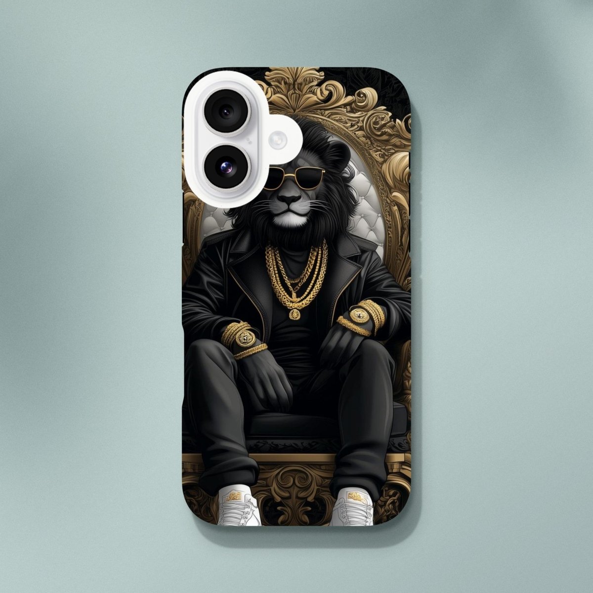 Regal Lion King Black & Gold iPhone Tough Case - ROMAG Store