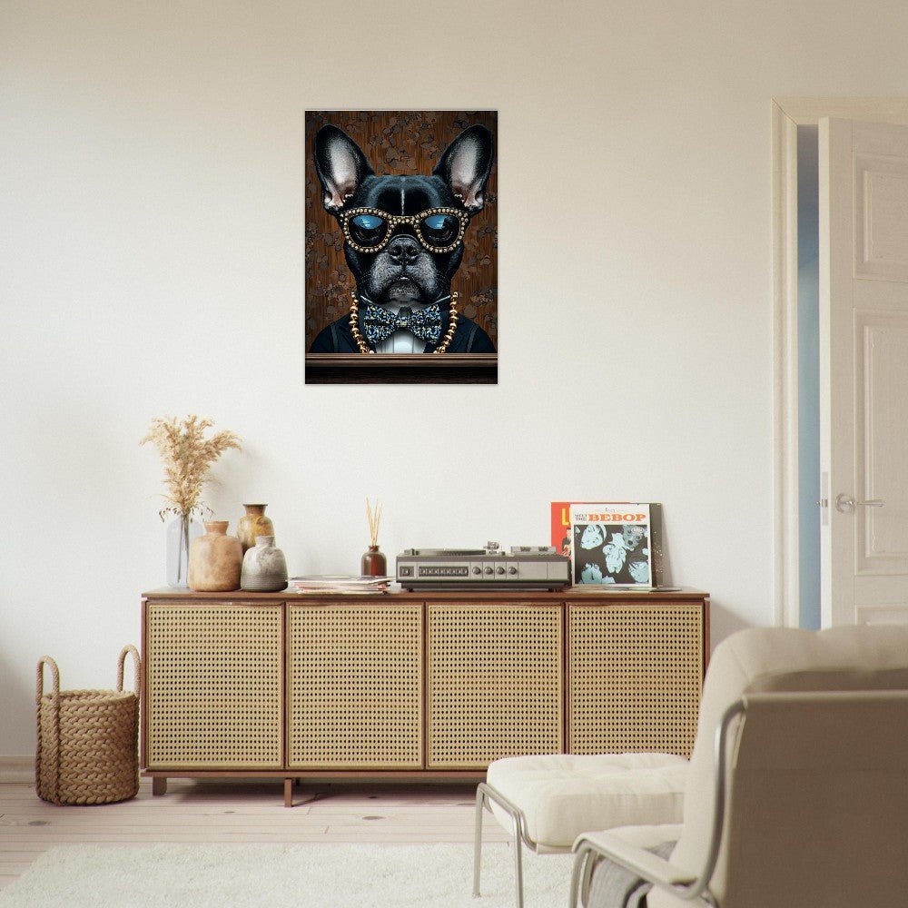 Dapper French Bulldog Canvas Wall Art - ROMAG Store
