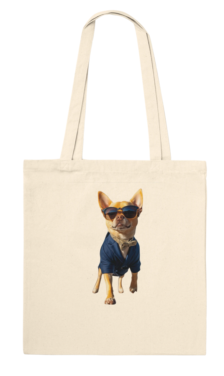 Dapper Chihuahua Dog Tote Bag - ROMAG Store