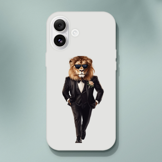 Dapper Lion in Tuxedo iPhone Flexi Case - ROMAG Store