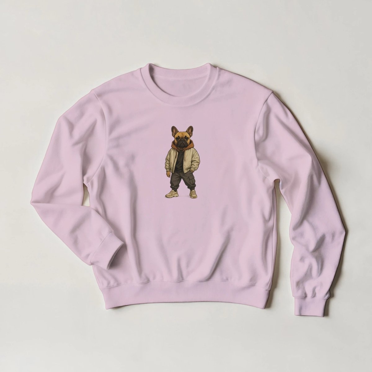 French Bulldog Sweatshirt – Cool Canine Streetwear Graphic in Your Choice of 6 Hues - ROMAG Store