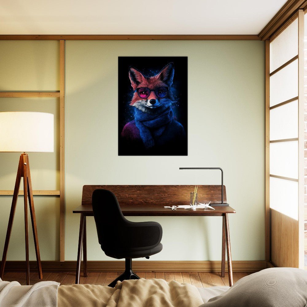 Cosmic Cool Fox Canvas - ROMAG Store
