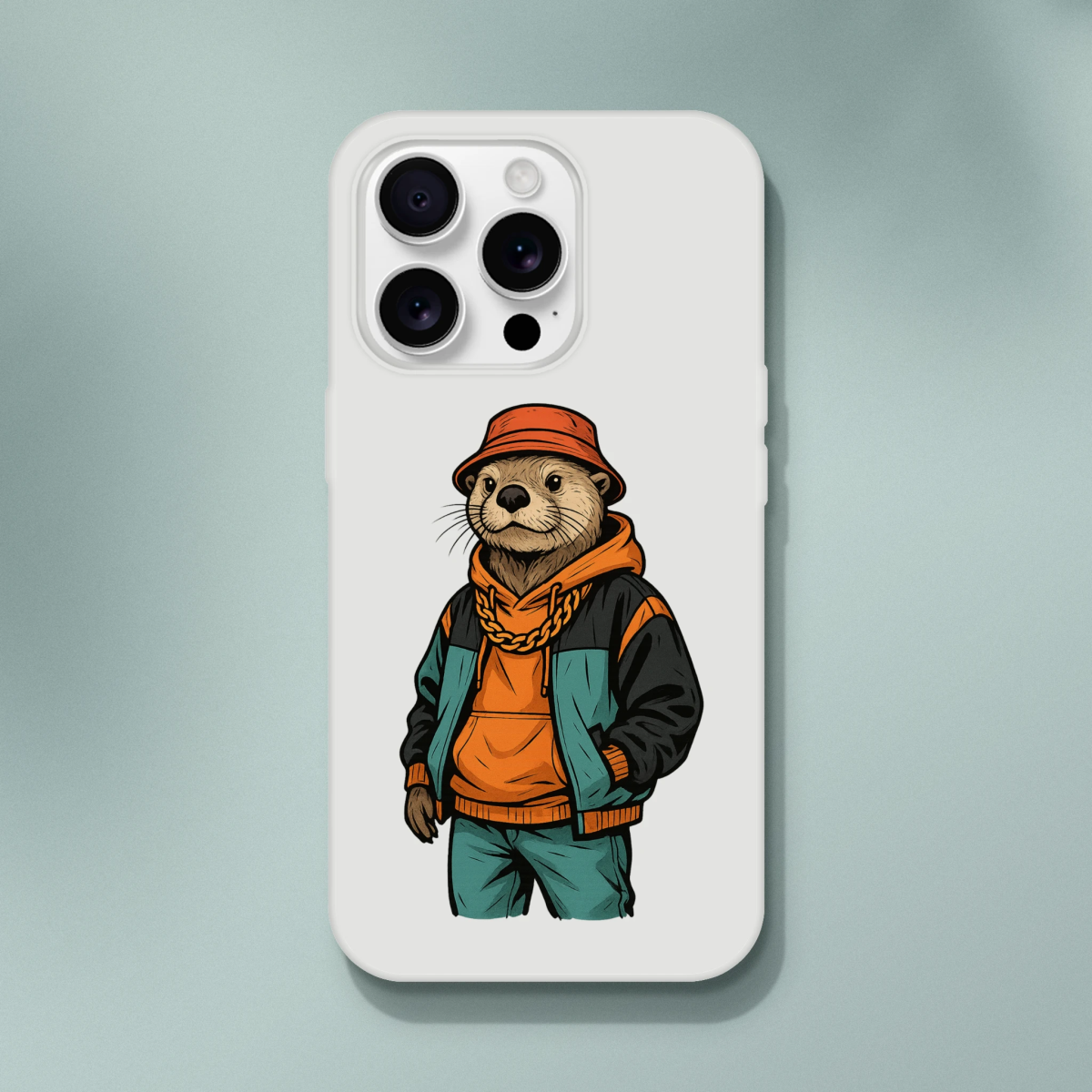 Retro Street Otter iPhone Flexi Case - ROMAG Store