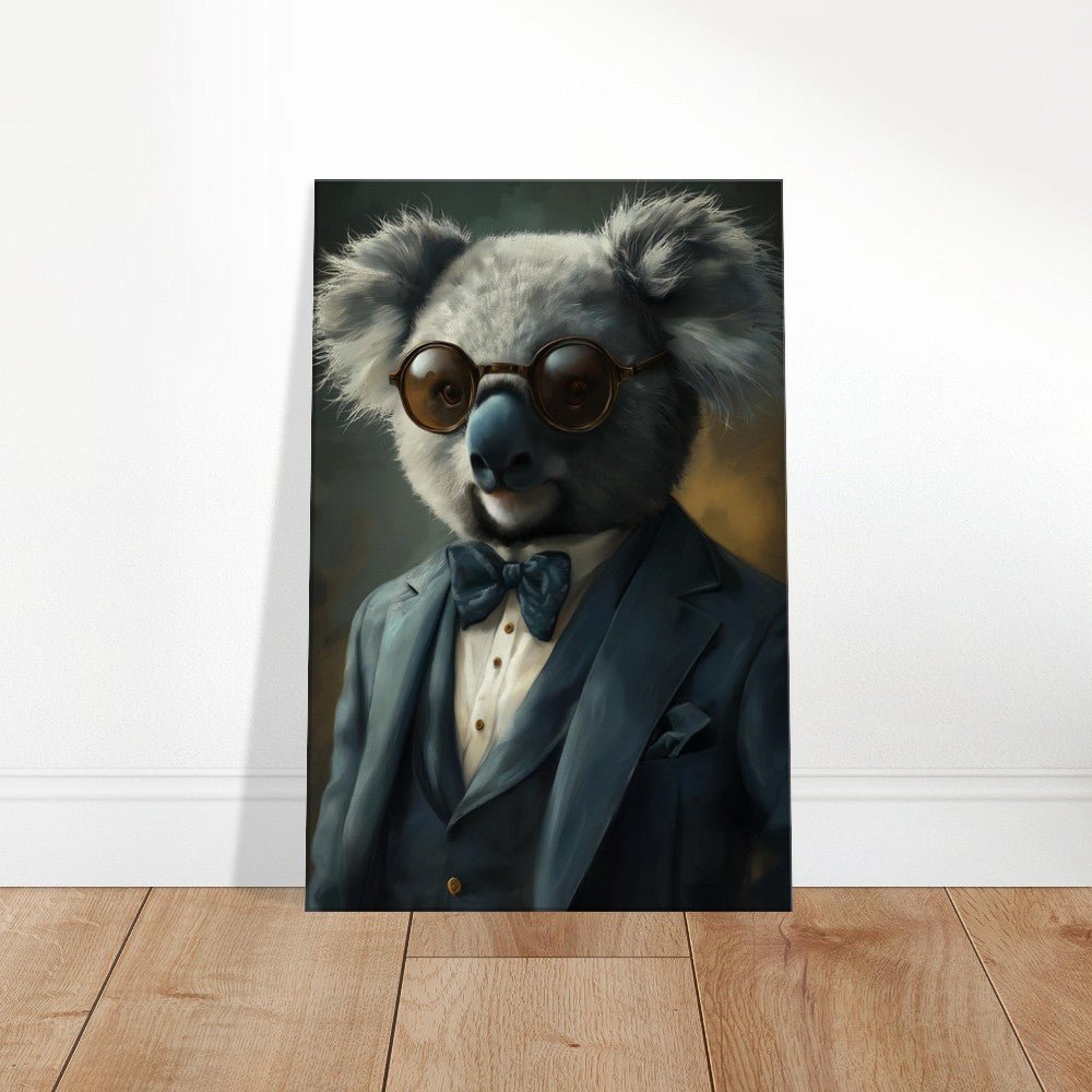 Sophisticated Koala in Suit Canvas Art - ROMAG Store