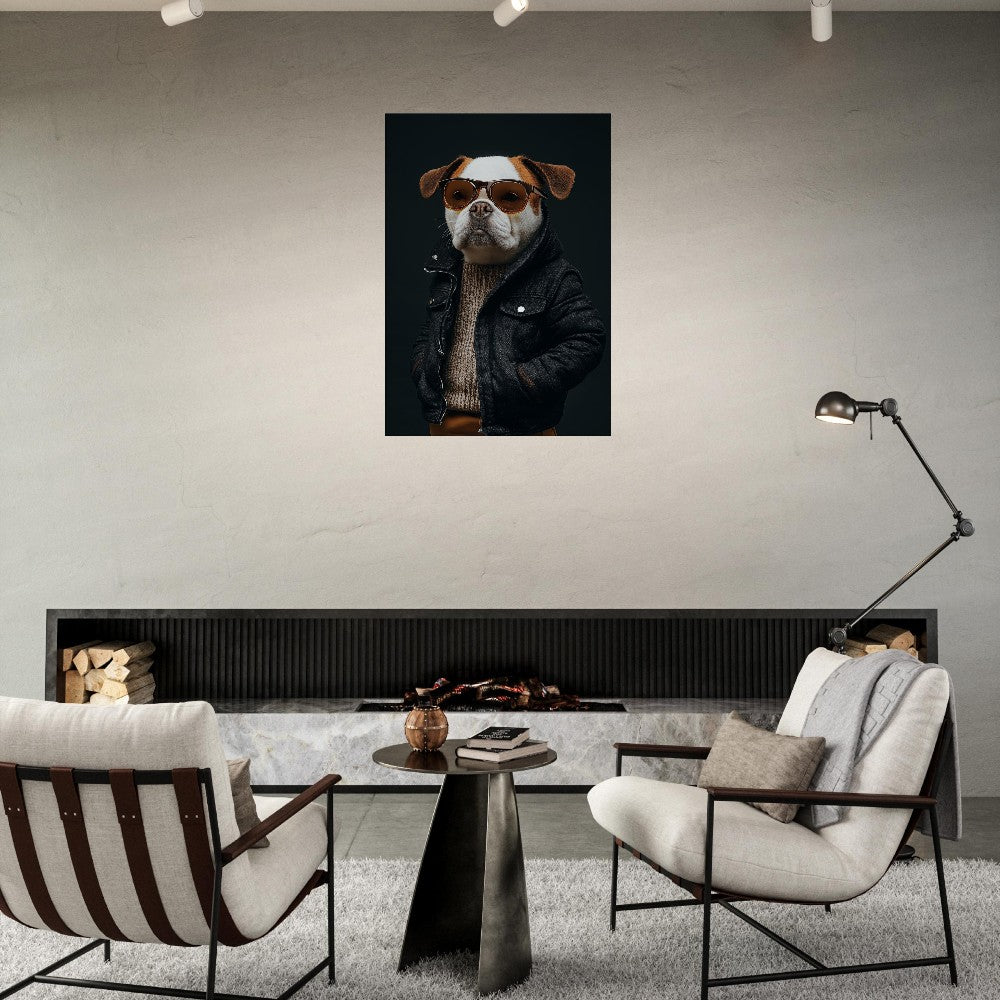 Urban Chic Dog Canvas Art - ROMAG Store