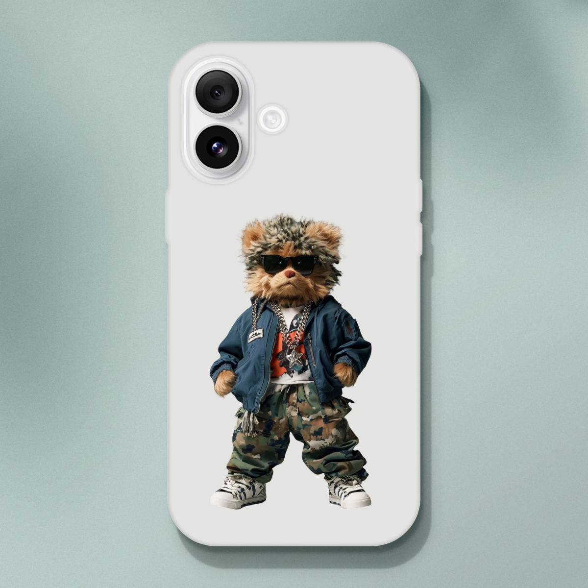 Cool Camo Bear iPhone Flexi Case - ROMAG Store