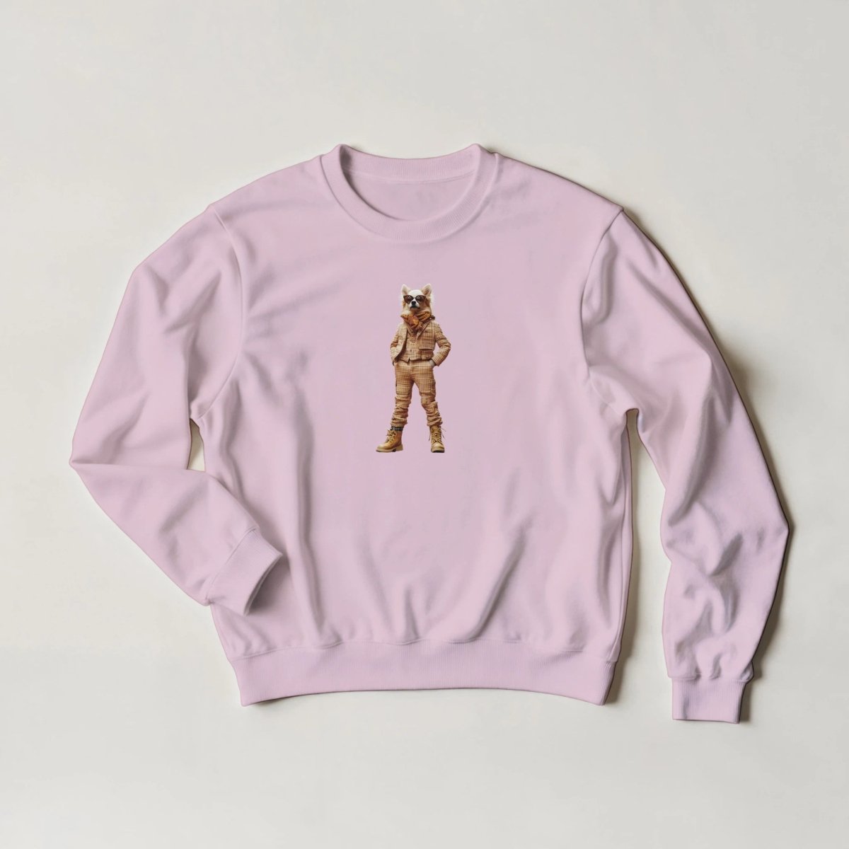 Chihuahua Chic Sweatshirt – Plaid Streetwear Graphic in 6 Colors - ROMAG Store