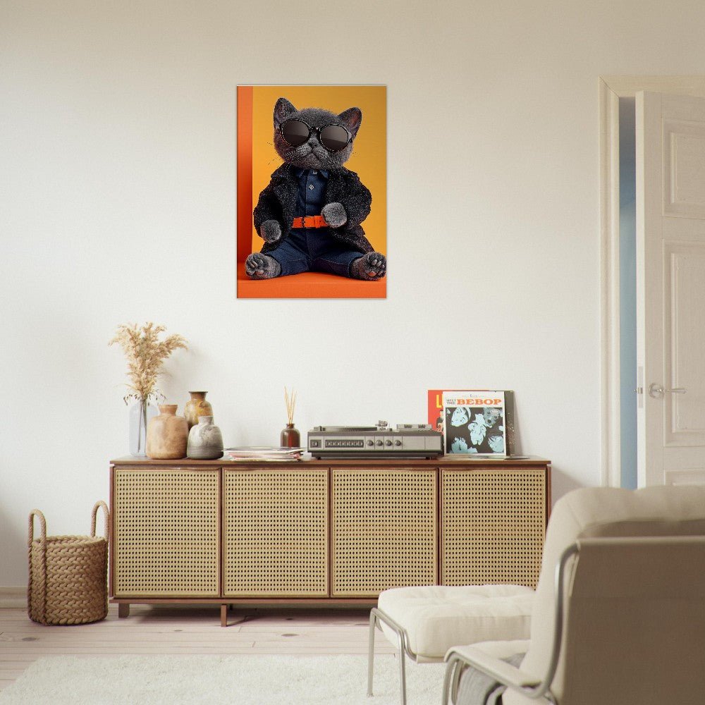 Sophisticated Cat in Shades Canvas - ROMAG Store