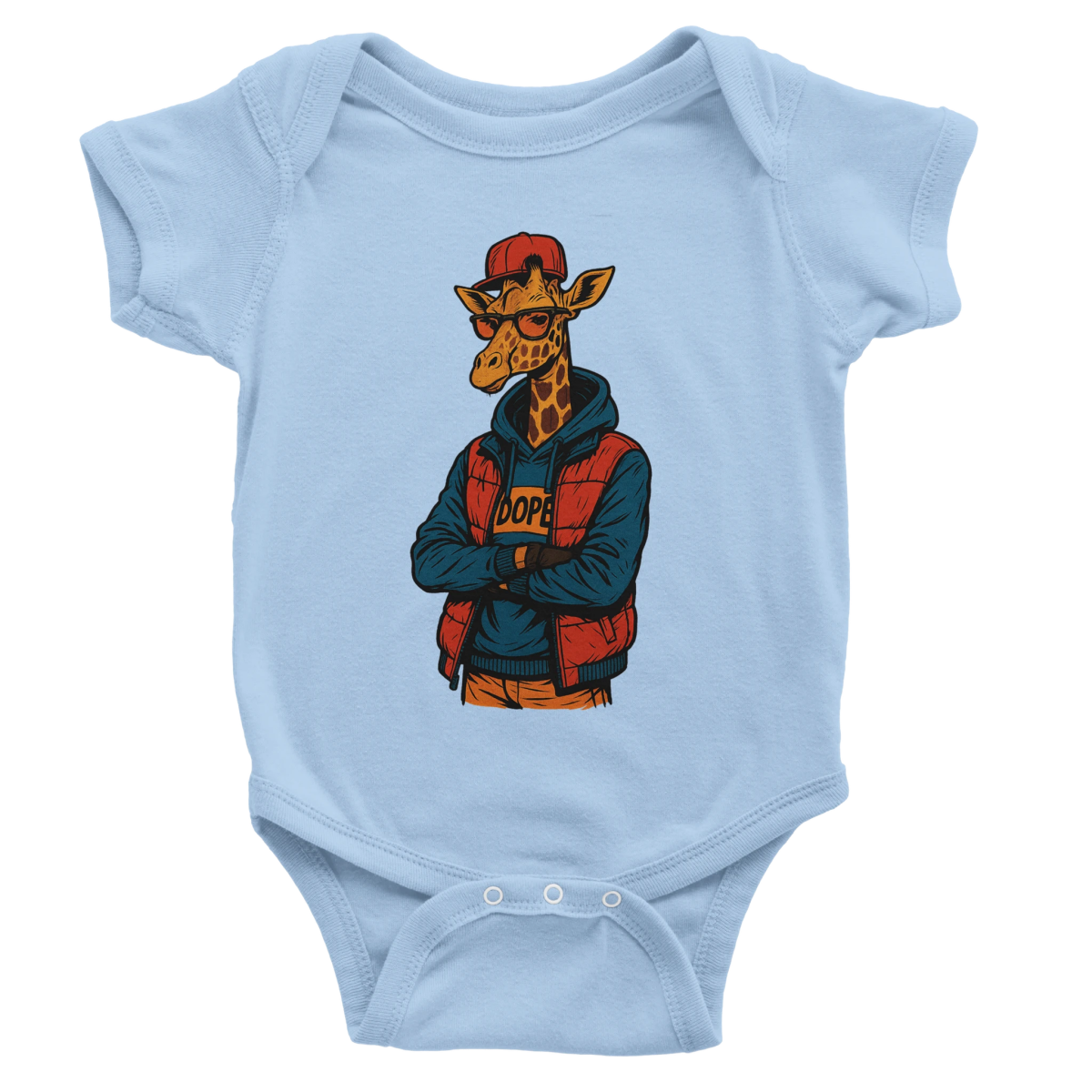 Cool Giraffe Streetwear Baby Short Sleeve Bodysuit - ROMAG Store
