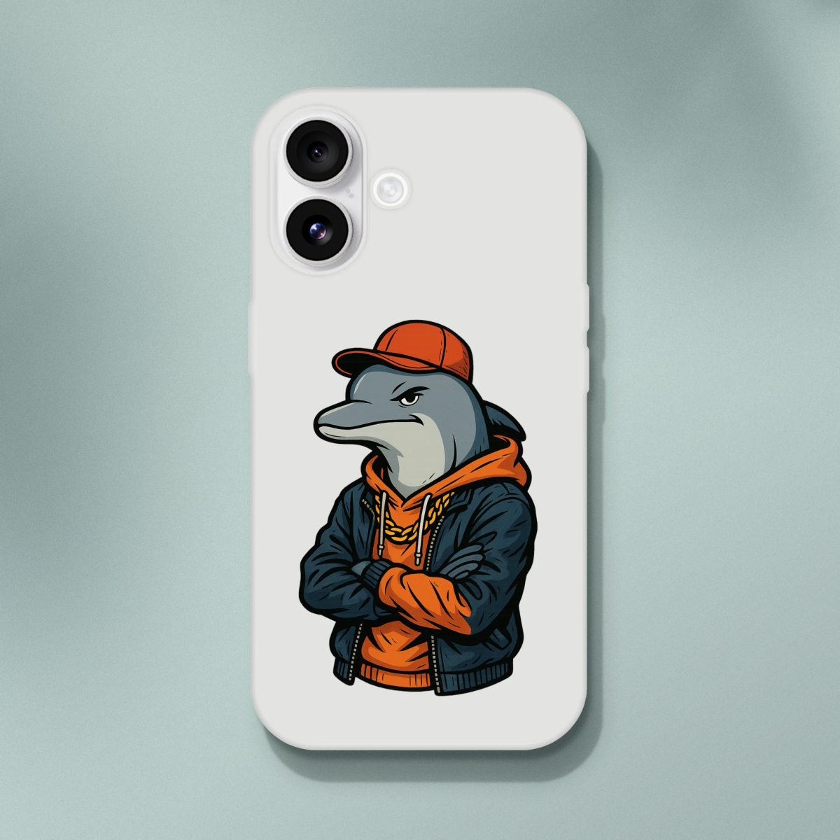 Cool Dolphin Streetwear iPhone Flexi Case - ROMAG Store