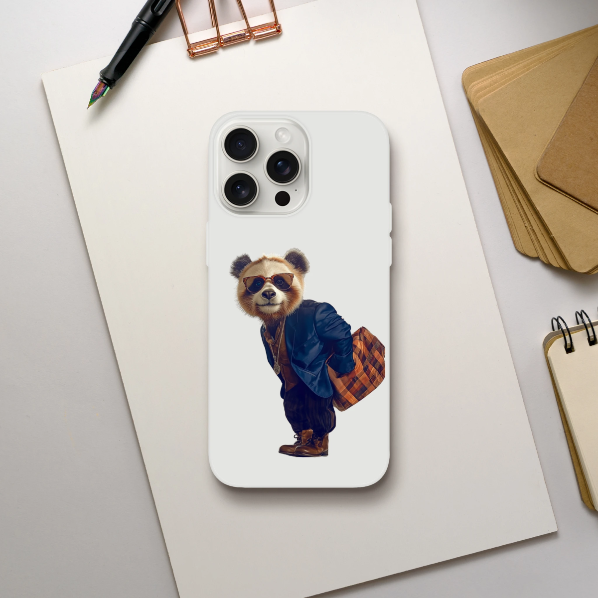 Dapper Urban Panda iPhone Flexi Case - ROMAG Store