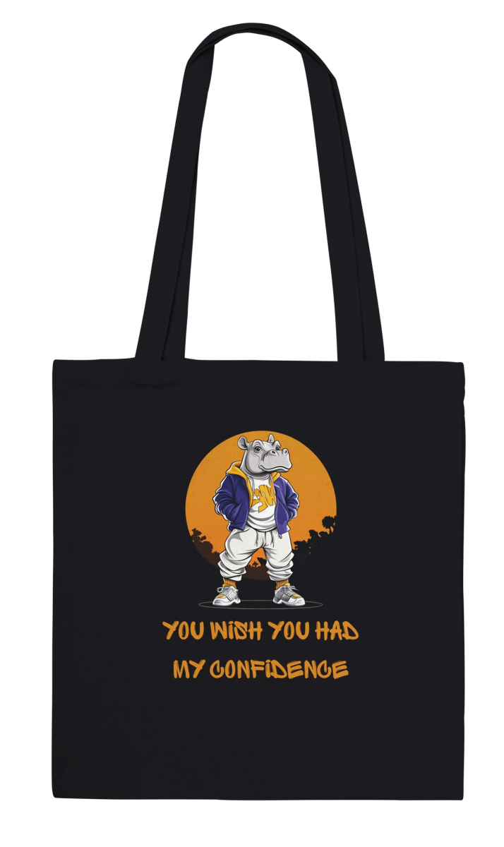 Confident Hippo Street Style Tote Bag - ROMAG Store