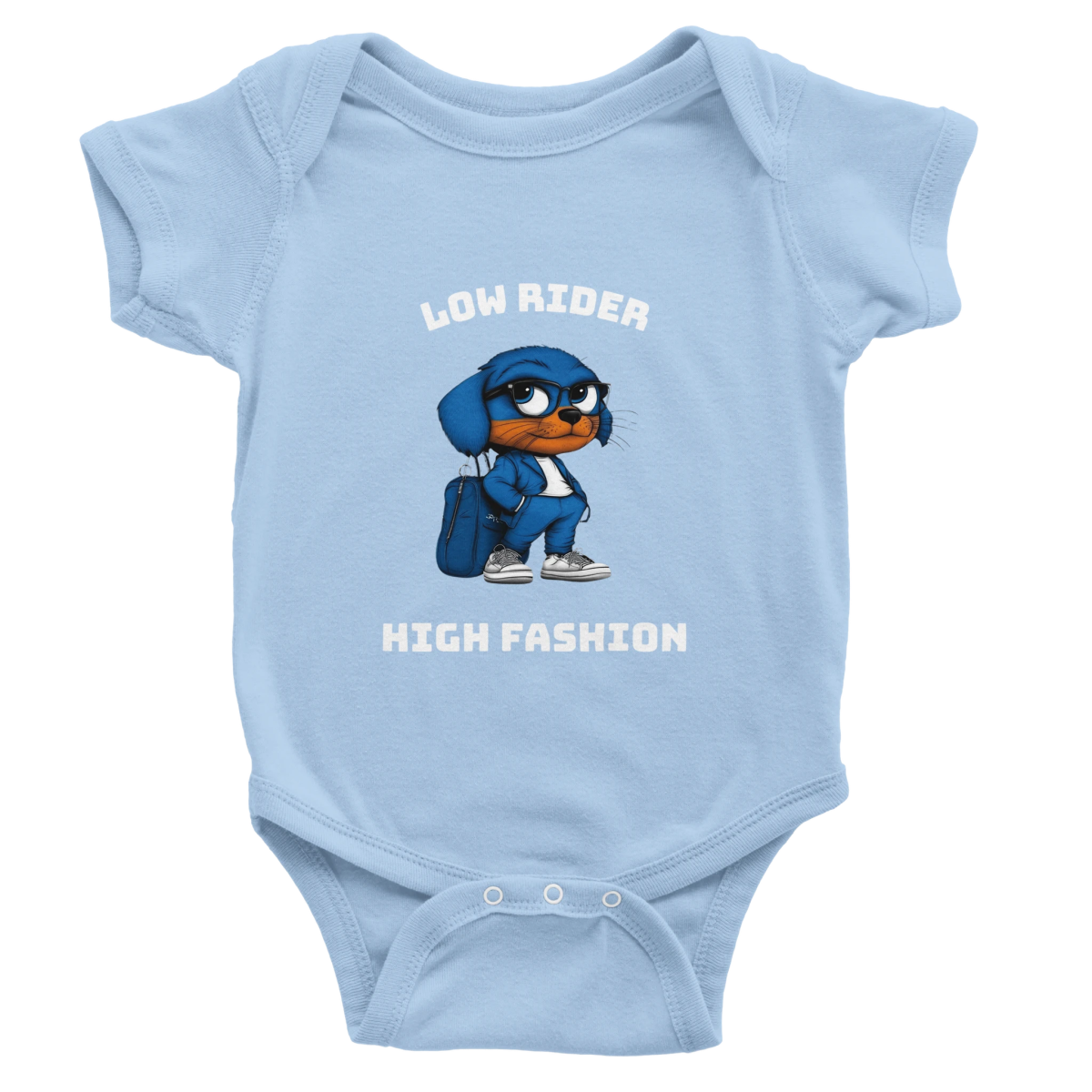 Low Rider, High Fashion Baby Short Sleeve Bodysuit - ROMAG Store
