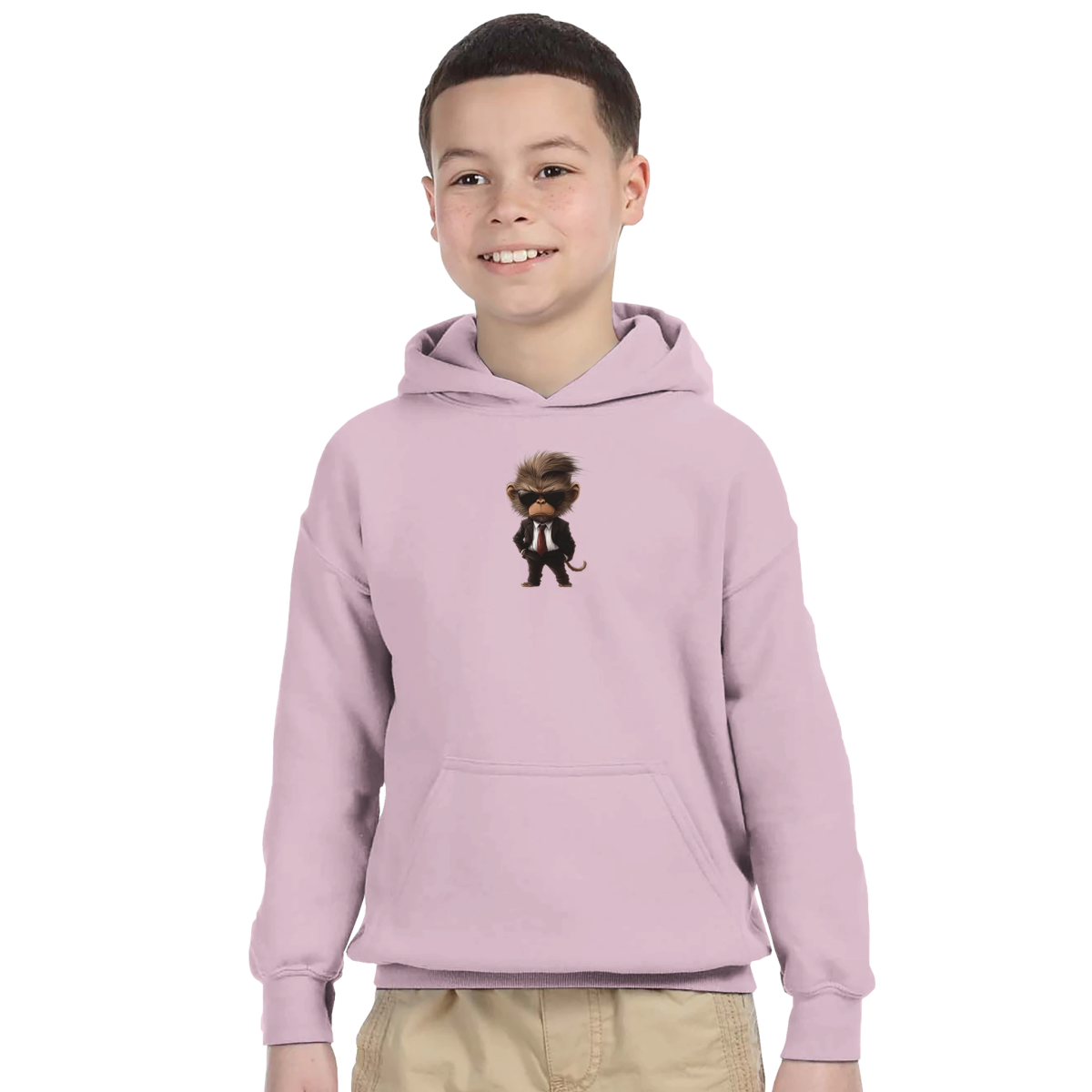 Cool Monkey in Suit Kids Hoodie - ROMAG Store