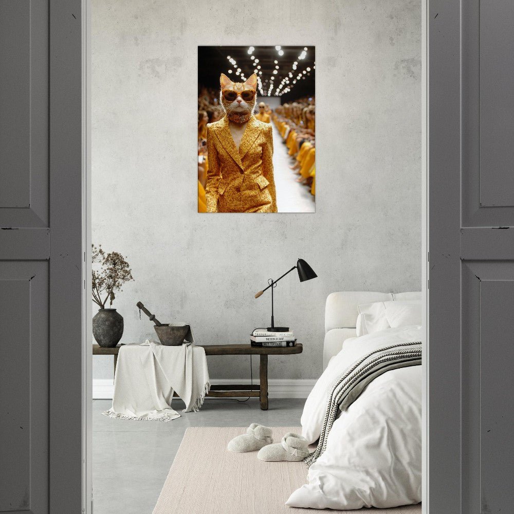 Luxury Cat Fashionista Canvas Wall Art - ROMAG Store