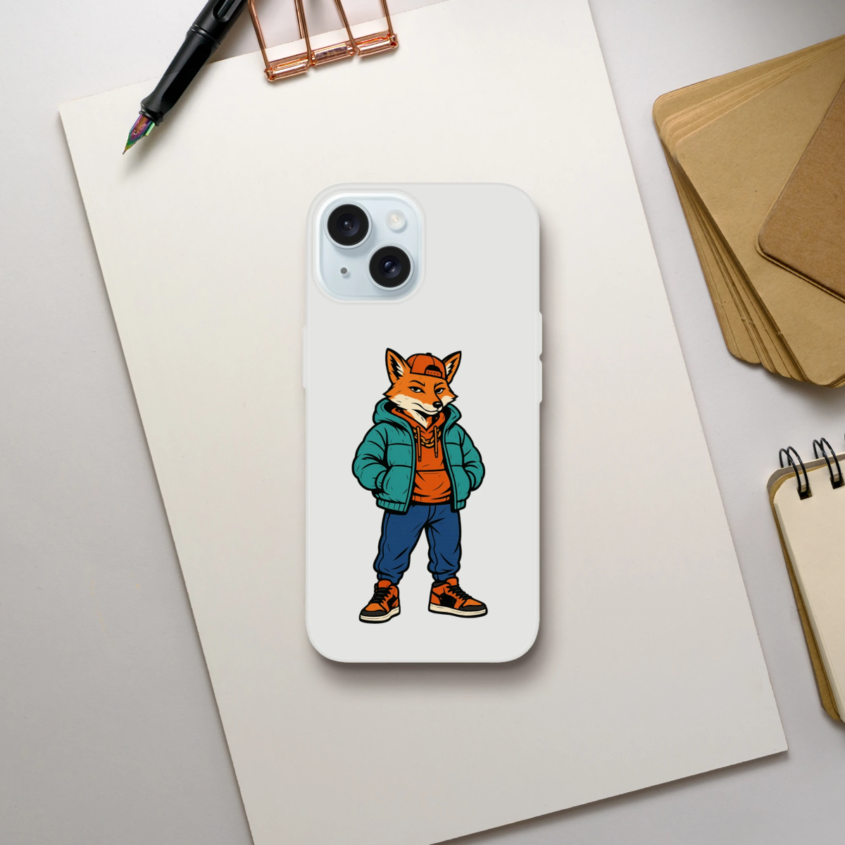 Cool Fox Streetwear iPhone Flexi Case - ROMAG Store