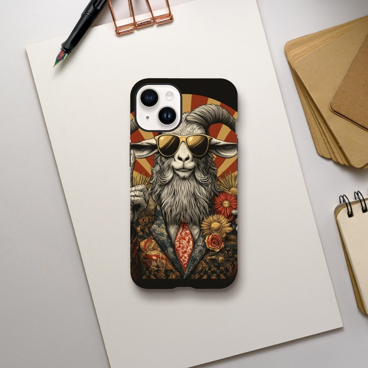 Chic Goat in Shades iPhone Tough Case - ROMAG Store