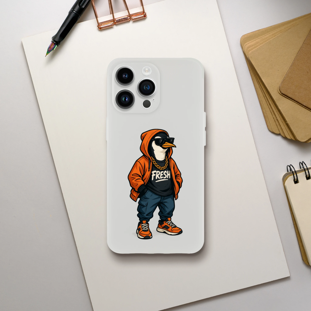 Fresh Penguin Streetwear iPhone Flexi Case - ROMAG Store