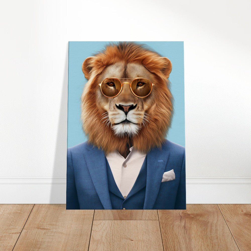 Suave Lion in Suit Canvas - ROMAG Store