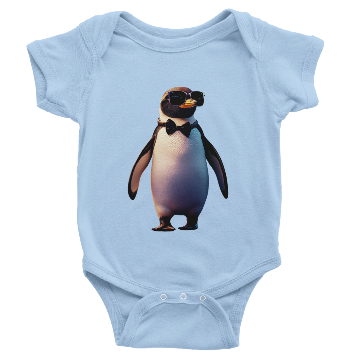 Cool Penguin Aviator Baby Short Sleeve Bodysuit - ROMAG Store
