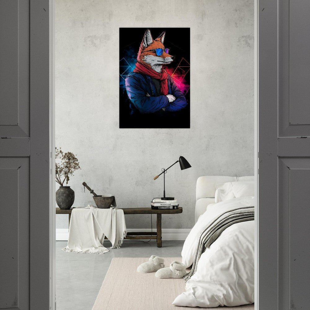Chic Fox in Shades Canvas Art - ROMAG Store
