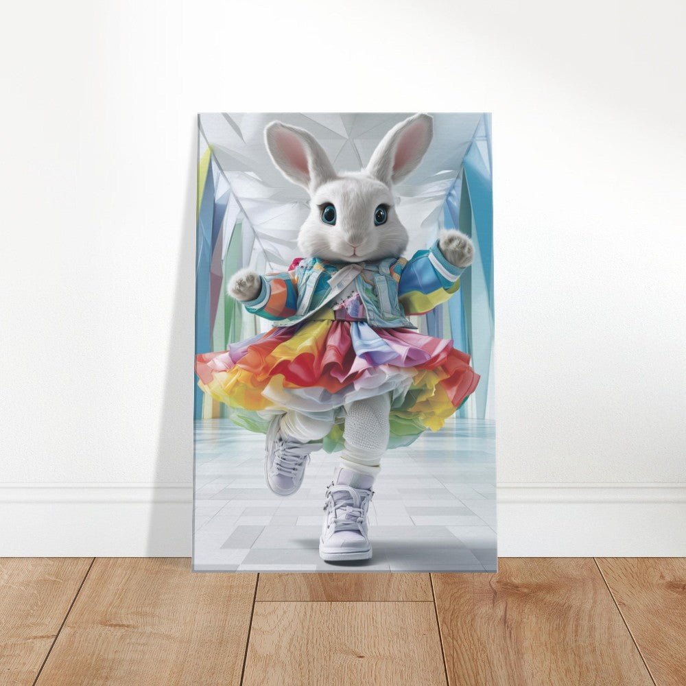 Rainbow Bunny Canvas Art - ROMAG Store