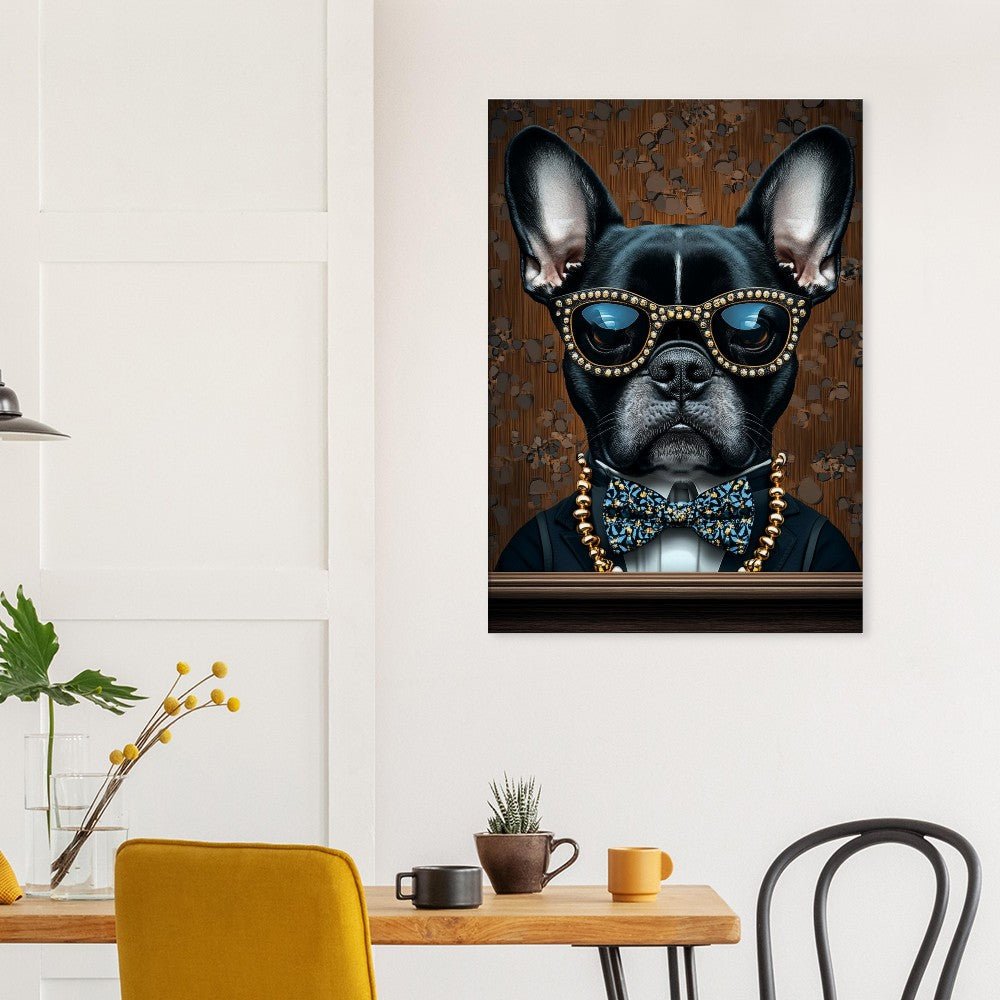 Dapper French Bulldog Canvas Wall Art - ROMAG Store