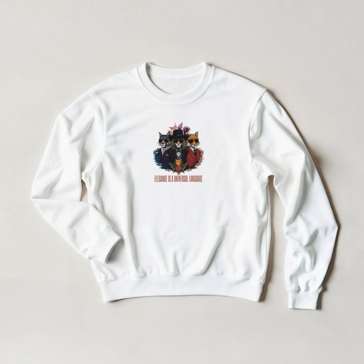 Gentleman Bear Sweatshirt – Elegant Streetwear Graphic Tee in 6 Colors - ROMAG Store