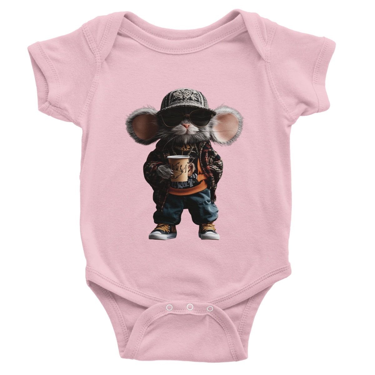 Cool Critter Street Style Baby Short Sleeve Bodysuit - ROMAG Store