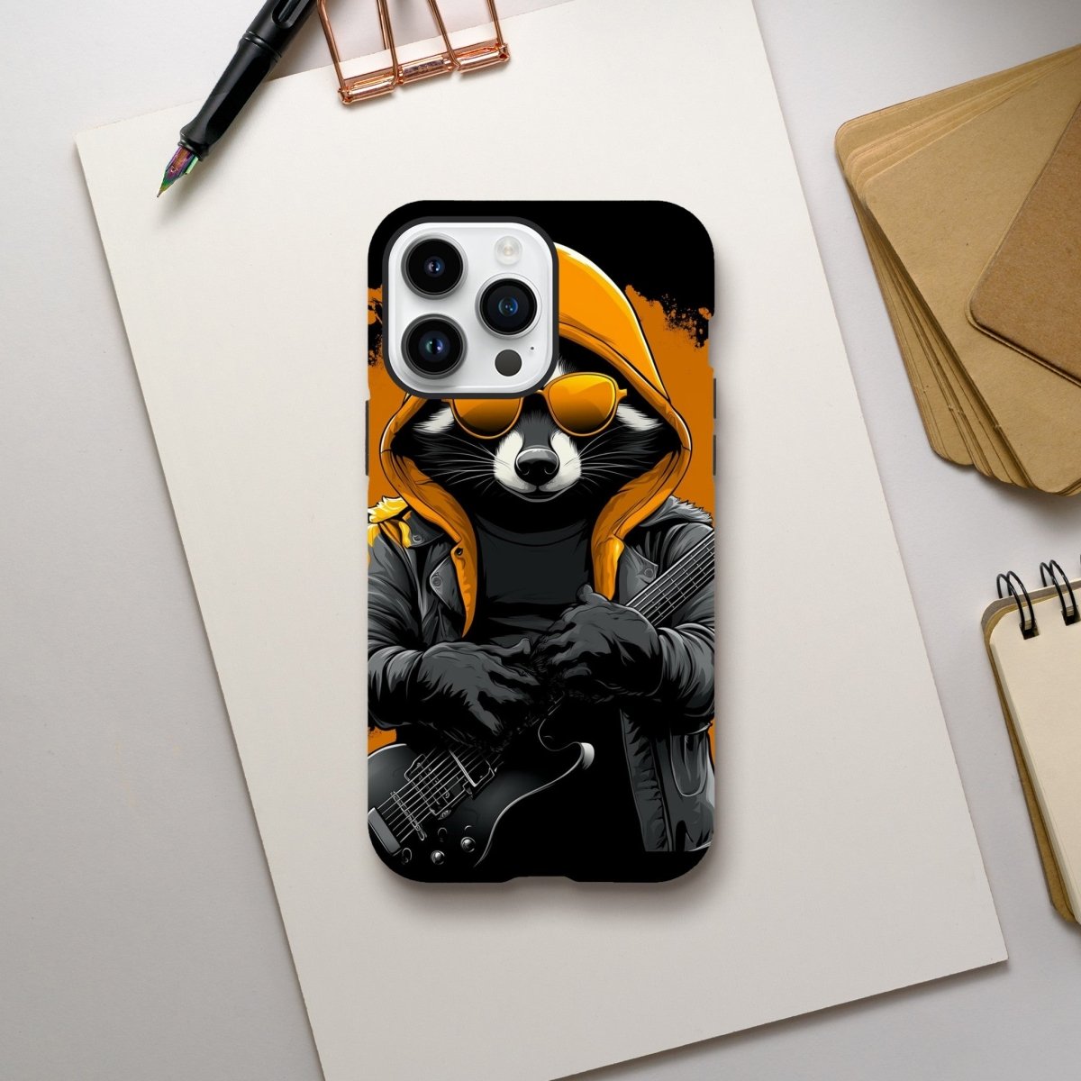 Rock 'n' Roll Raccoon iPhone Tough Case - ROMAG Store