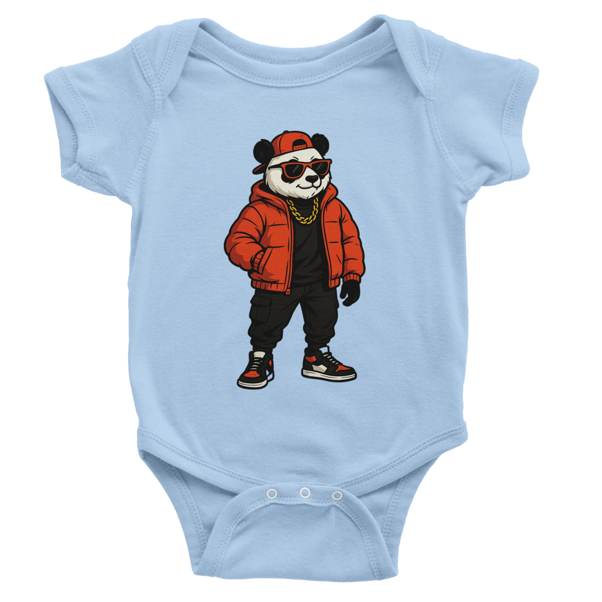 Cool Panda Urban Streetwear Baby Short Sleeve Bodysuit - ROMAG Store