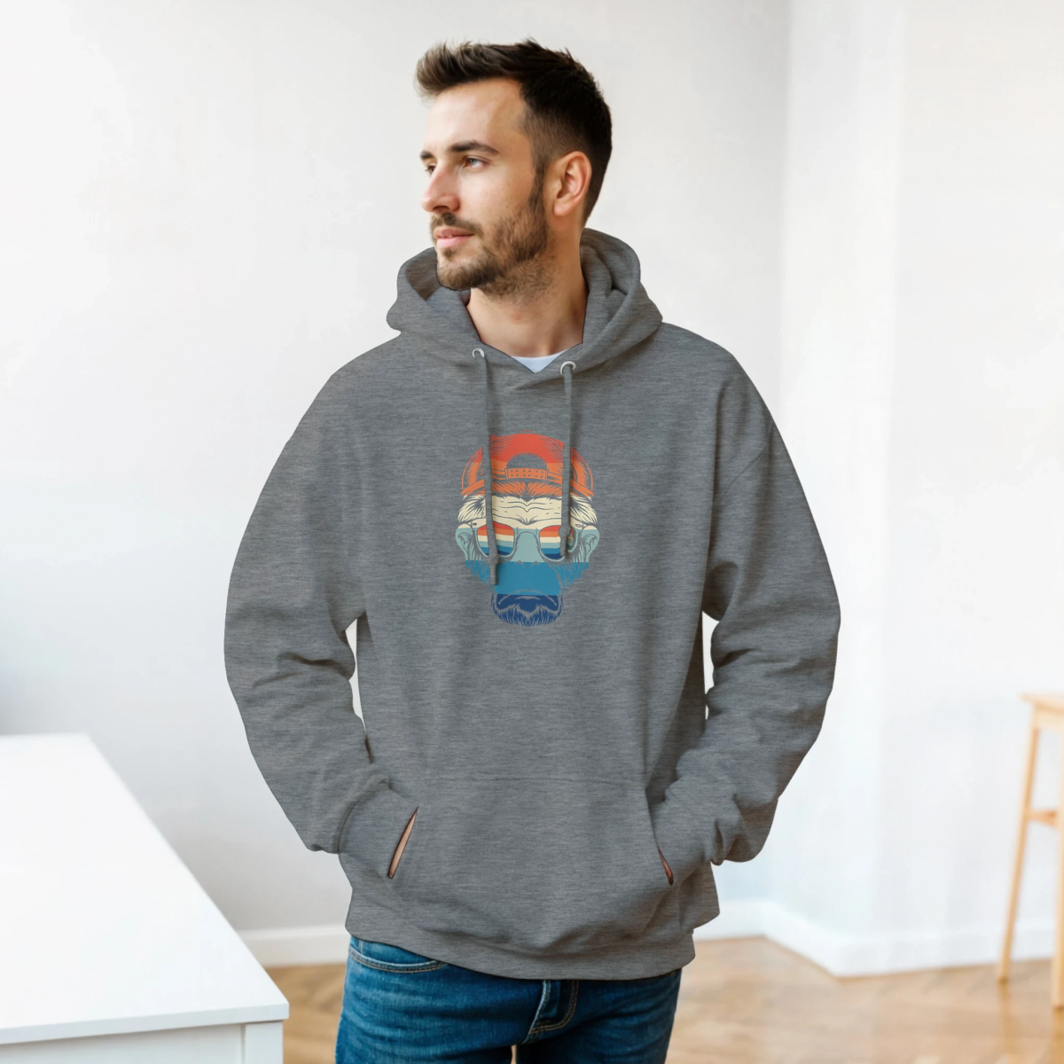 Retro Cool Ape Hoodie - ROMAG Store