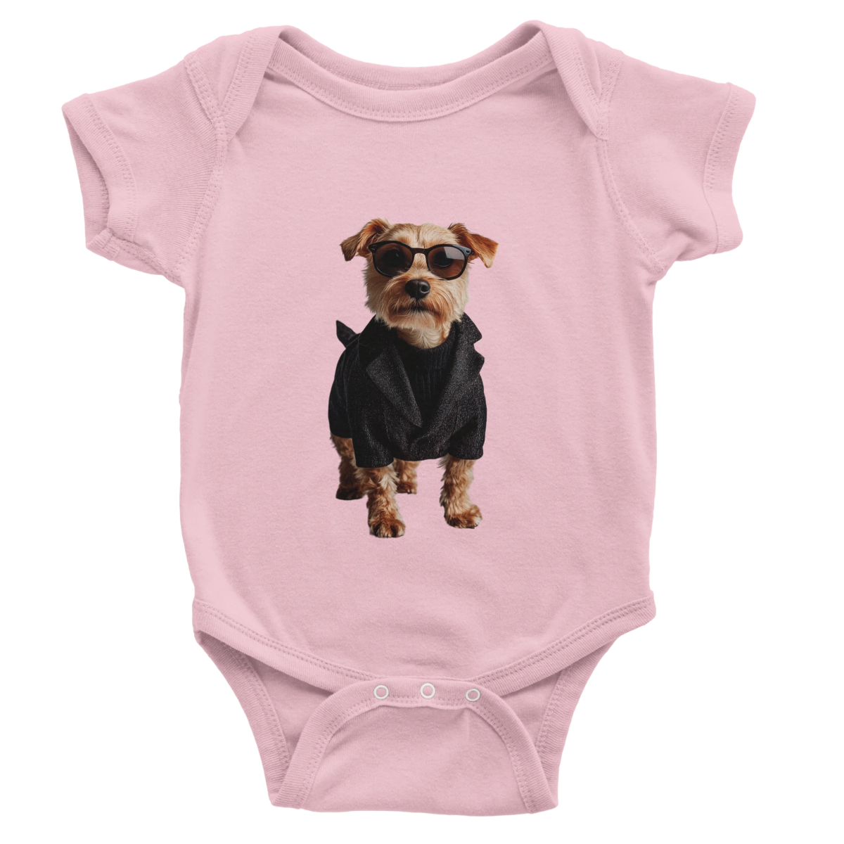 Chic & Stylish Puppy Dog Baby Short Sleeve Bodysuit - ROMAG Store