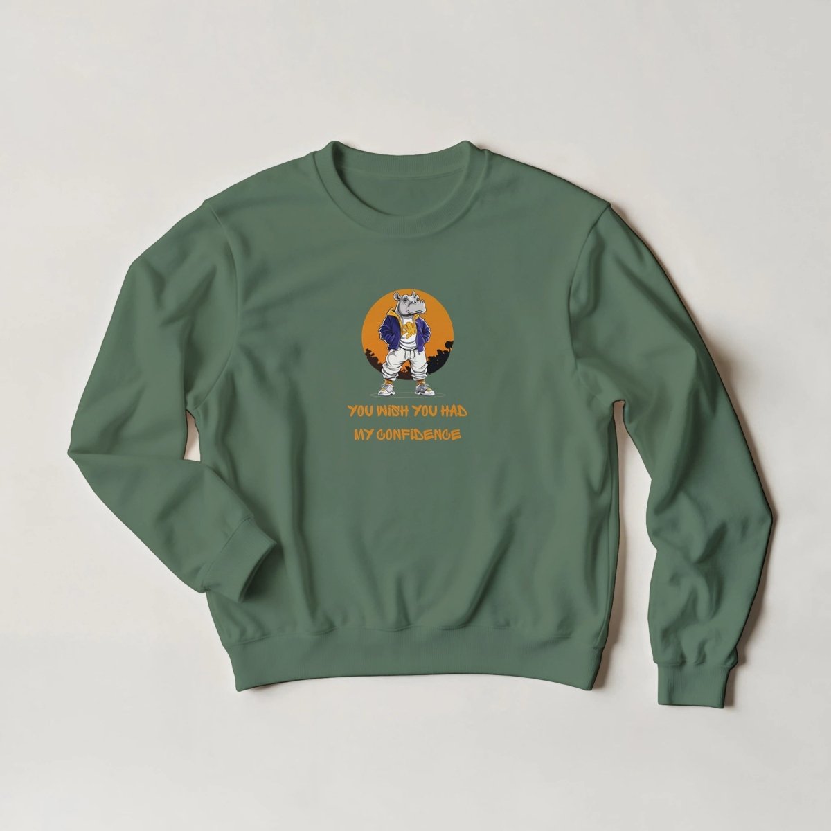 Confident Hippo Sweatshirt - ROMAG Store