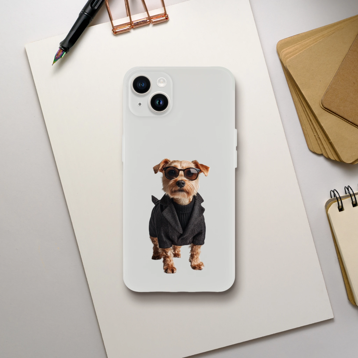 Dapper Terrier in Sunglasses iPhone Flexi Case - ROMAG Store