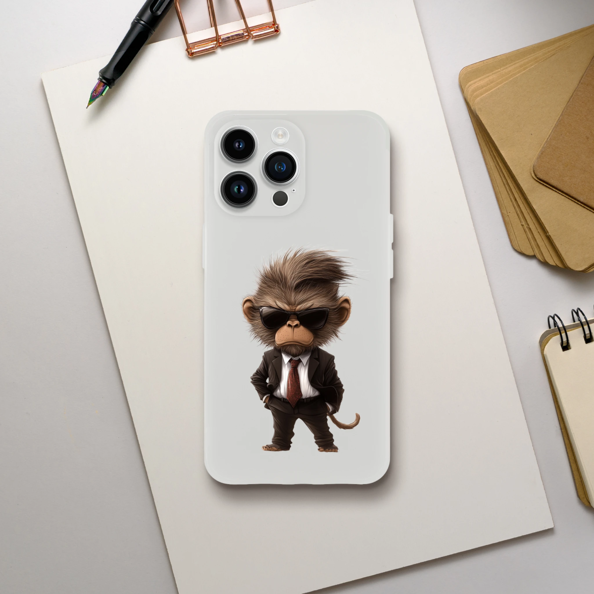 Chic Monkey Boss iPhone Flexi Case - ROMAG Store