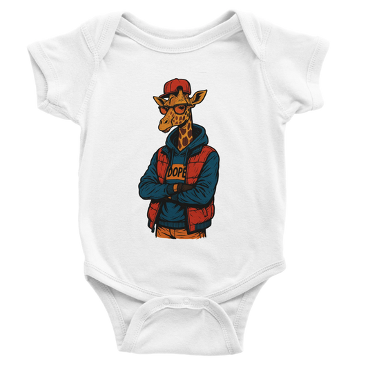 Cool Giraffe Streetwear Baby Short Sleeve Bodysuit - ROMAG Store