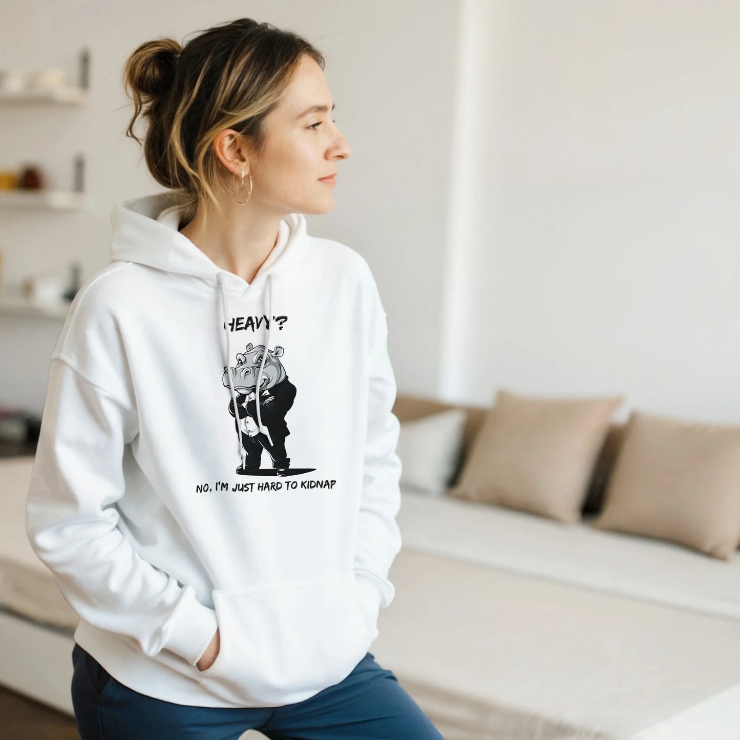 Dapper Hippo 'Hard to Kidnap' Hoodie - ROMAG Store