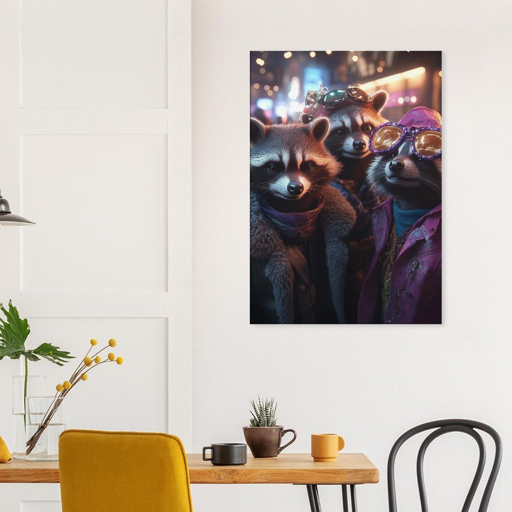 Urban Raccoon Crew Canvas Art - ROMAG Store