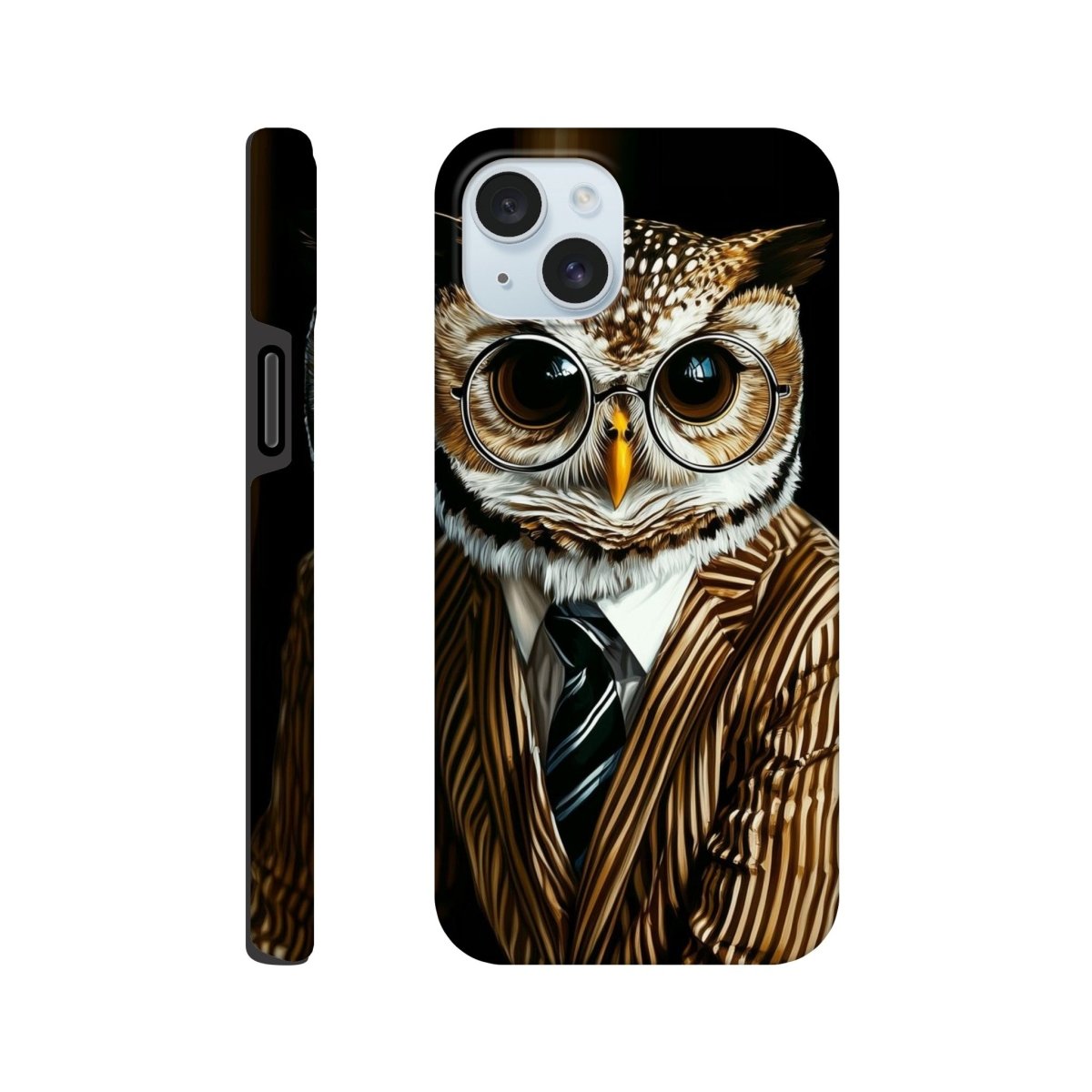 Sophisticated Owl in Pinstripes iPhone Tough Case - ROMAG Store