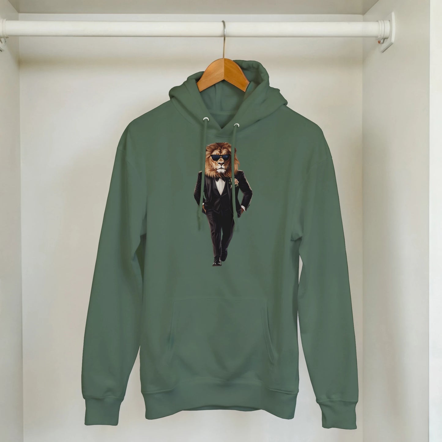 Dapper Lion: Black Tie Hoodie - ROMAG Store