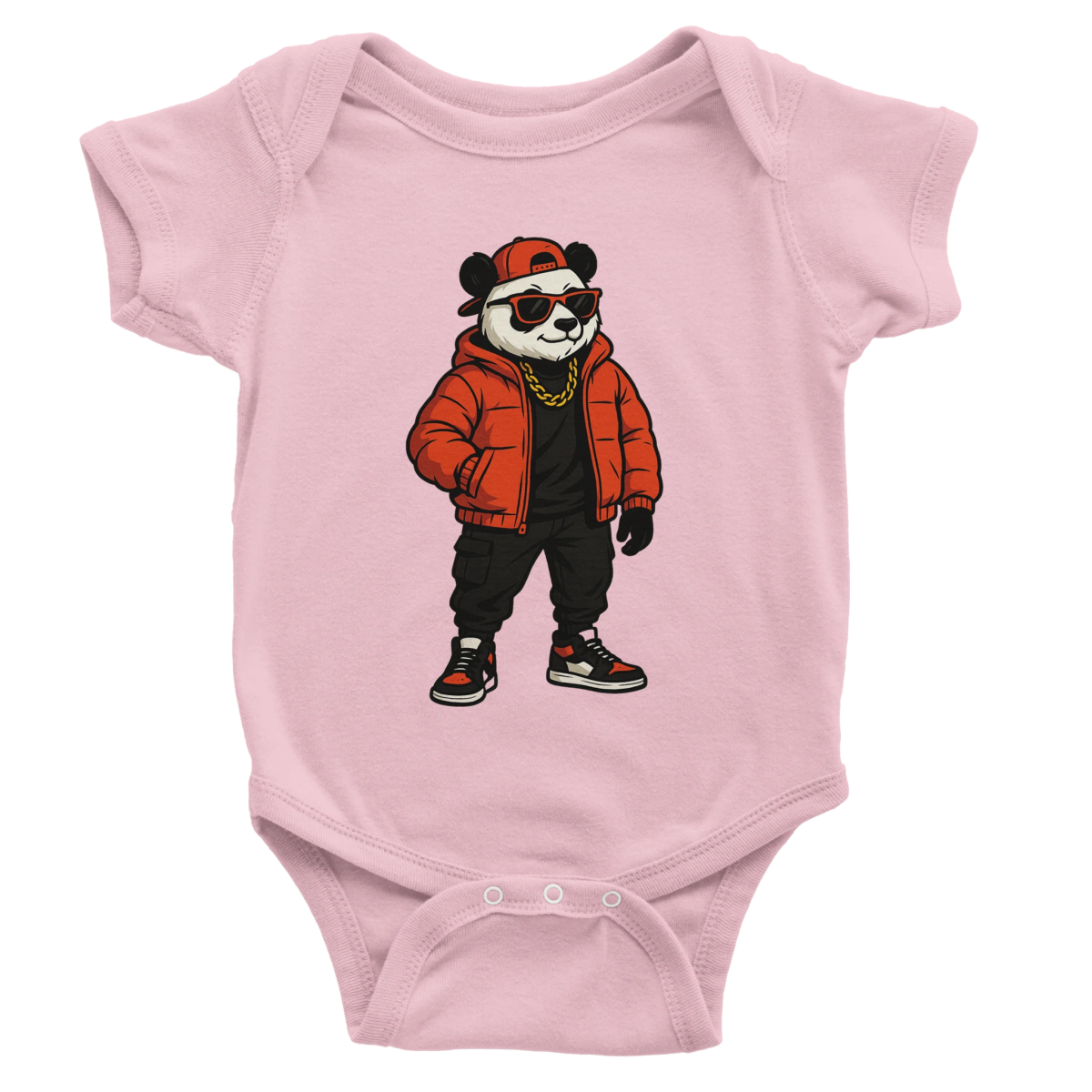 Cool Panda Urban Streetwear Baby Short Sleeve Bodysuit - ROMAG Store