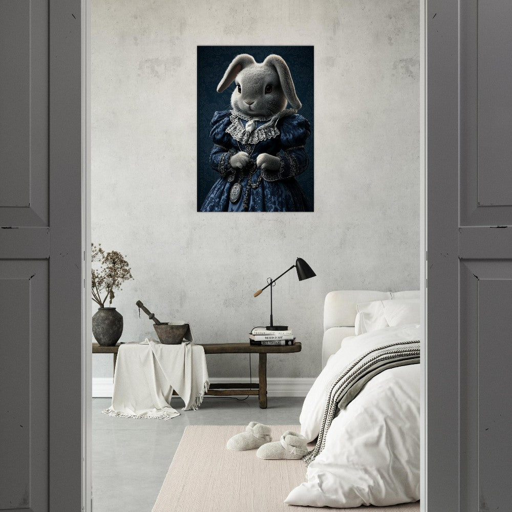 Victorian Regal Rabbit Canvas Art - ROMAG Store