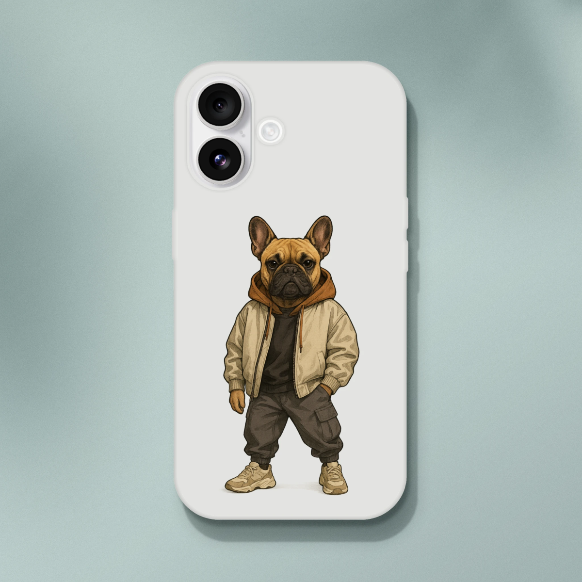 Chic French Bulldog Streetwear iPhone Flexi Case - ROMAG Store